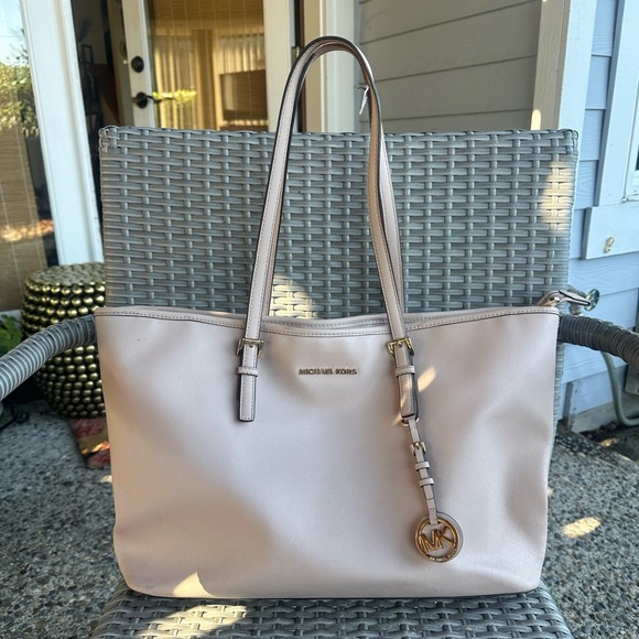 Michael Kors blush pink Jet Set large tote shoulder bag - Picture 1 of 9